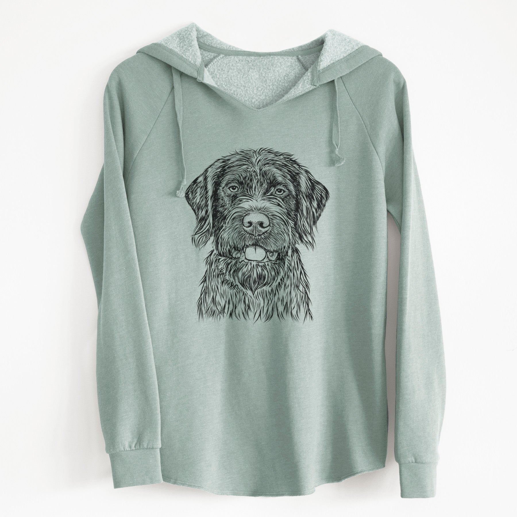 Bare Fletcher the Wirehaired Pointing Griffon - Cali Wave Hooded Sweatshirt