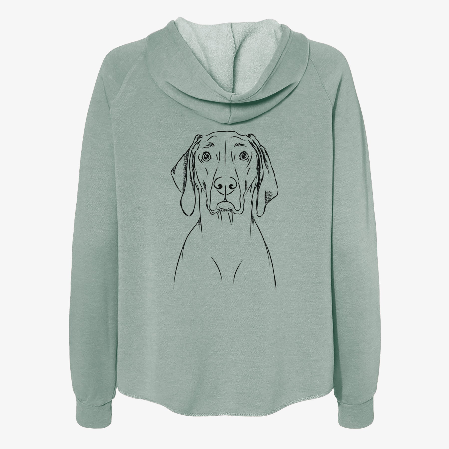 Flint the Weimaraner - Women's Cali Wave Zip-Up Sweatshirt