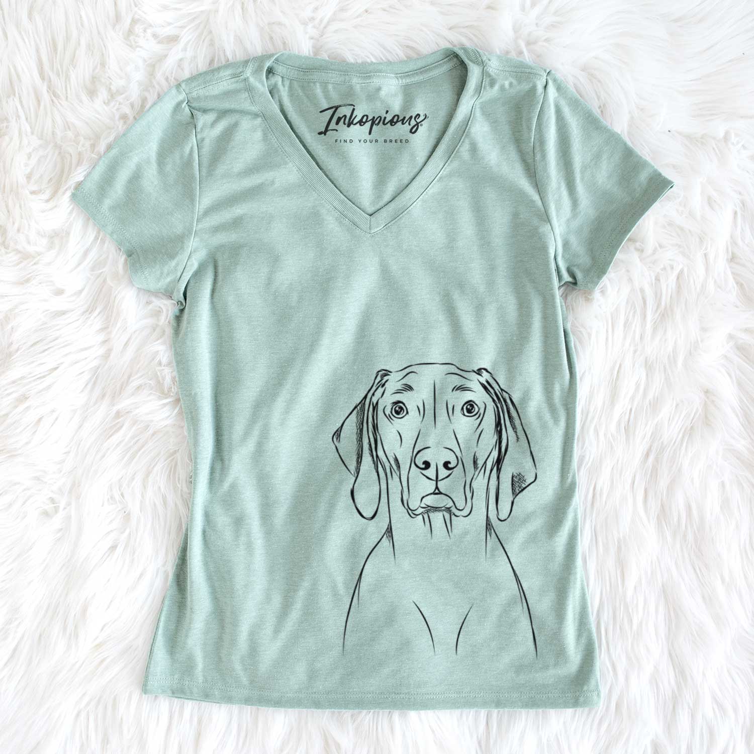 Bare Flint the Weimaraner - Women's V-neck Shirt