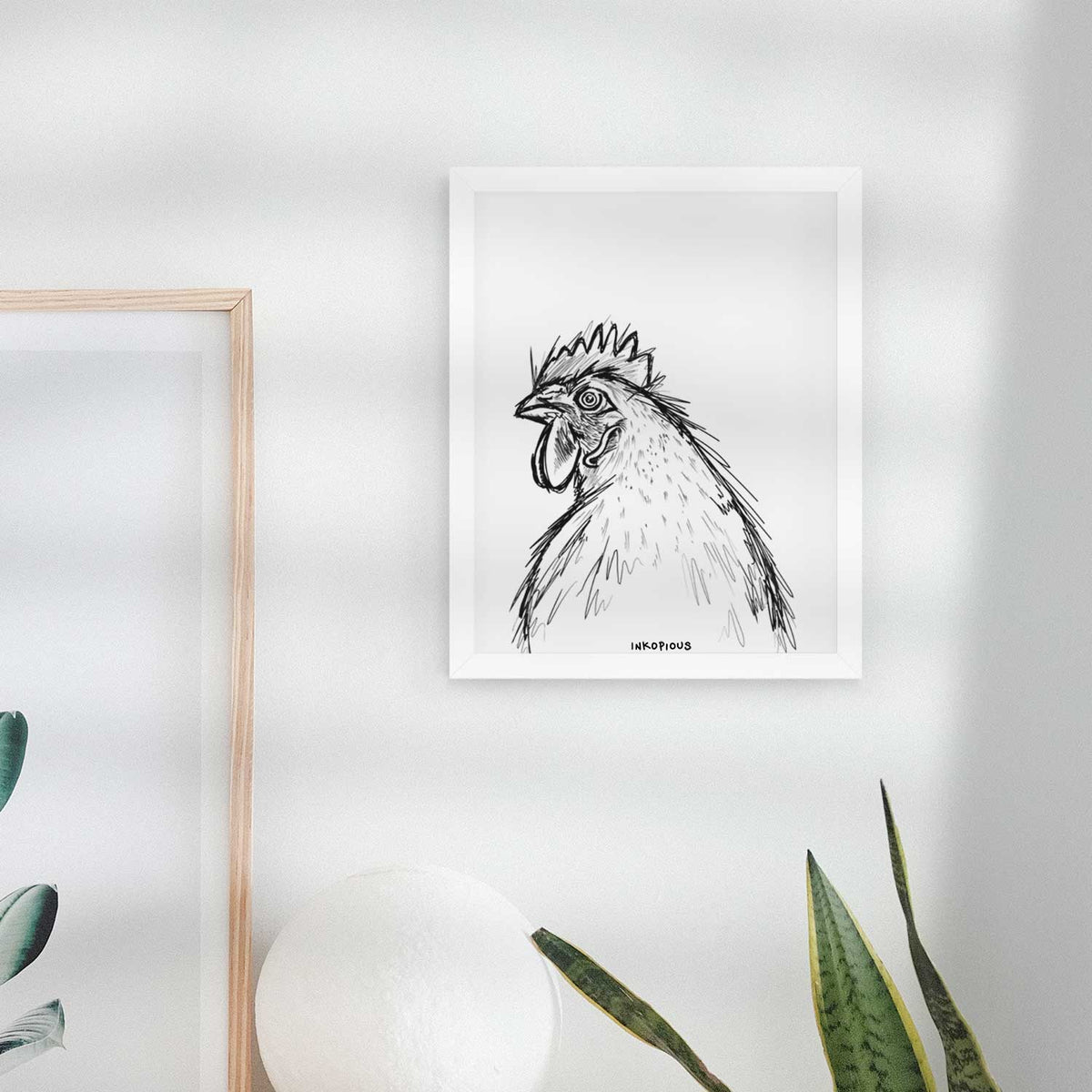 Florence the White Leghorn Hen Art Print