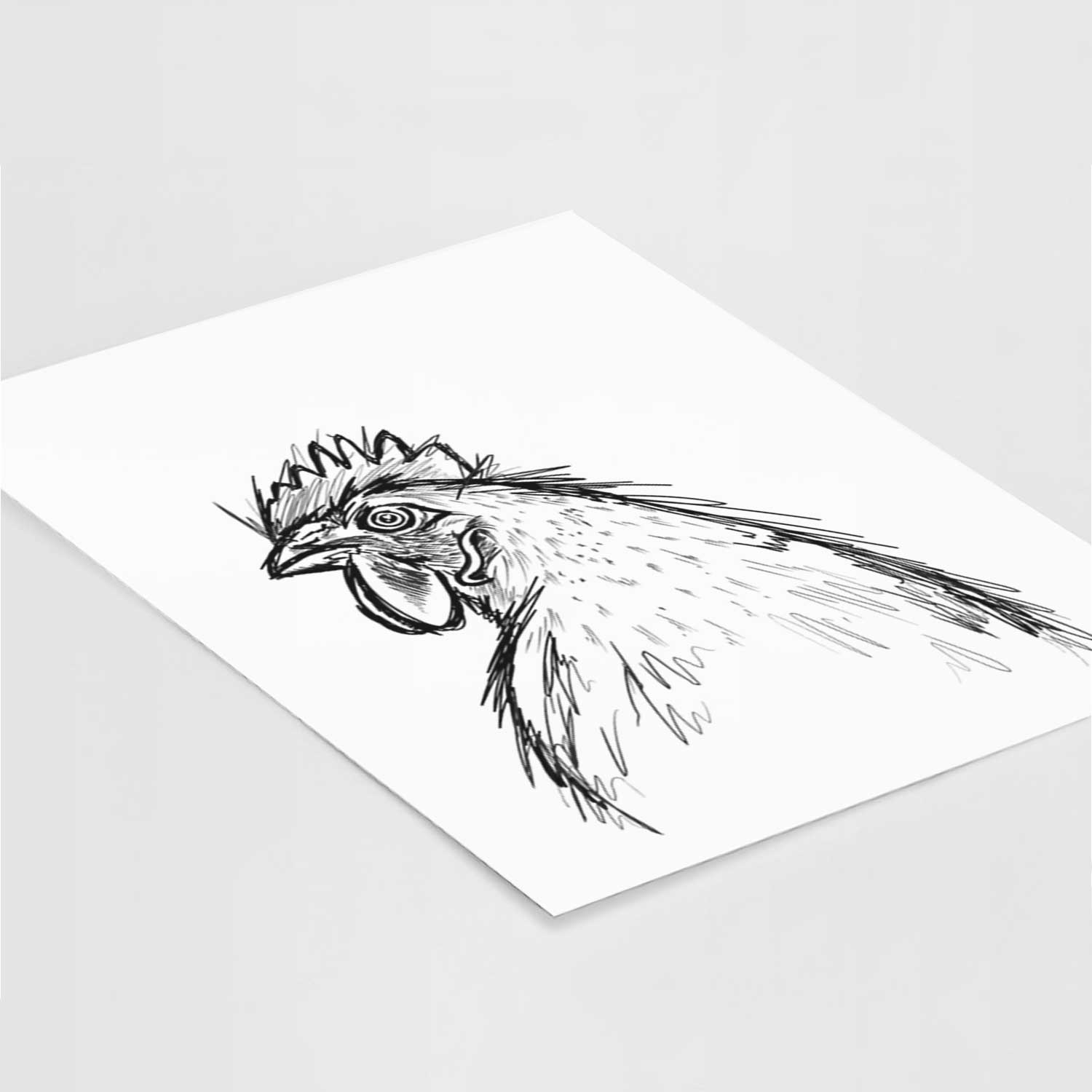 Florence the White Leghorn Hen Art Print