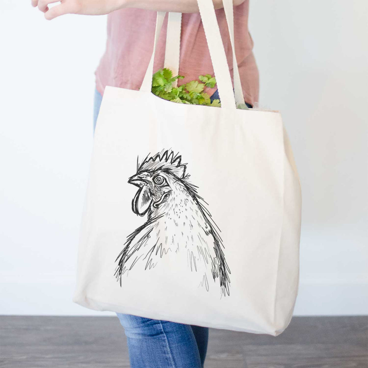 Florence the White Leghorn Hen - Tote Bag