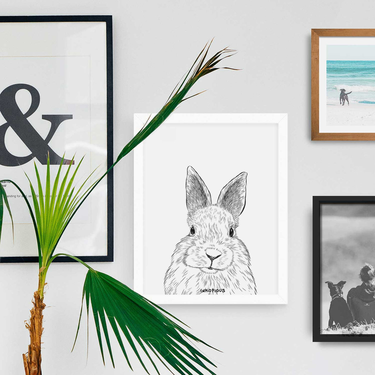 Flower the Rex Rabbit Art Print
