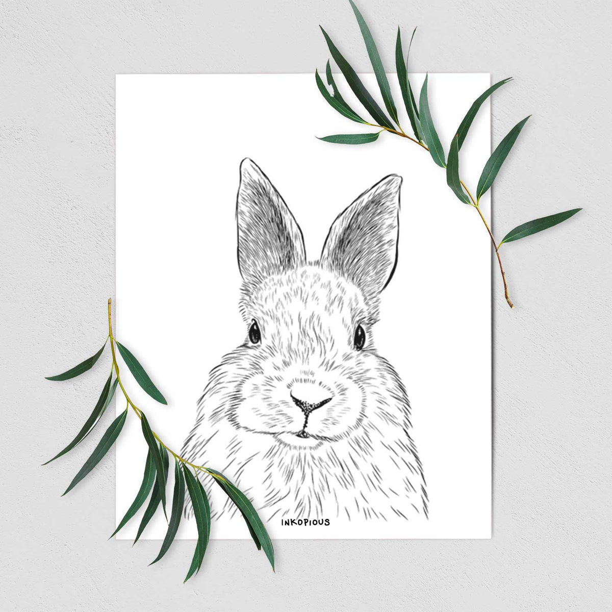 Flower the Rex Rabbit Art Print