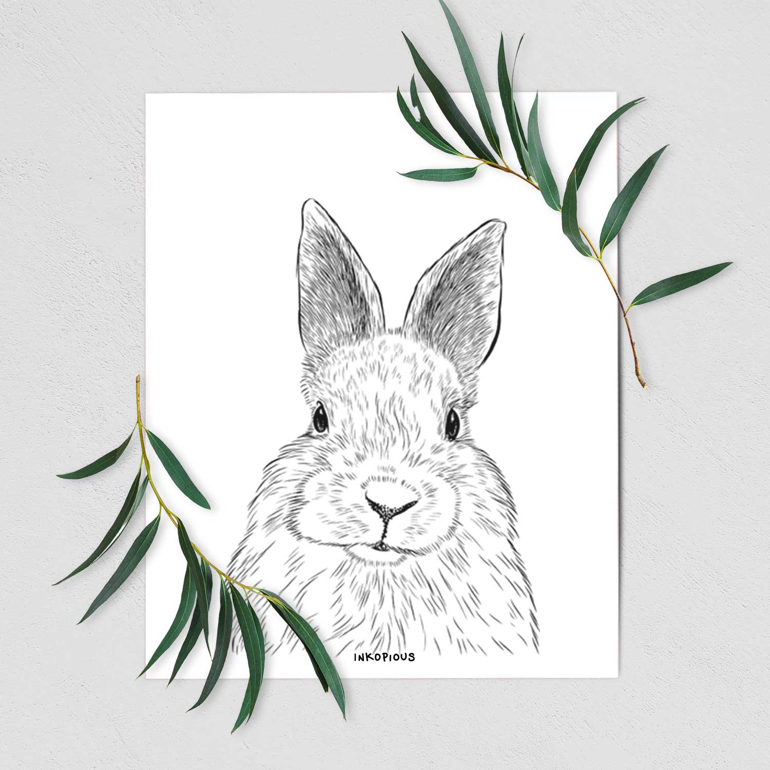 Flower the Rex Rabbit Art Print