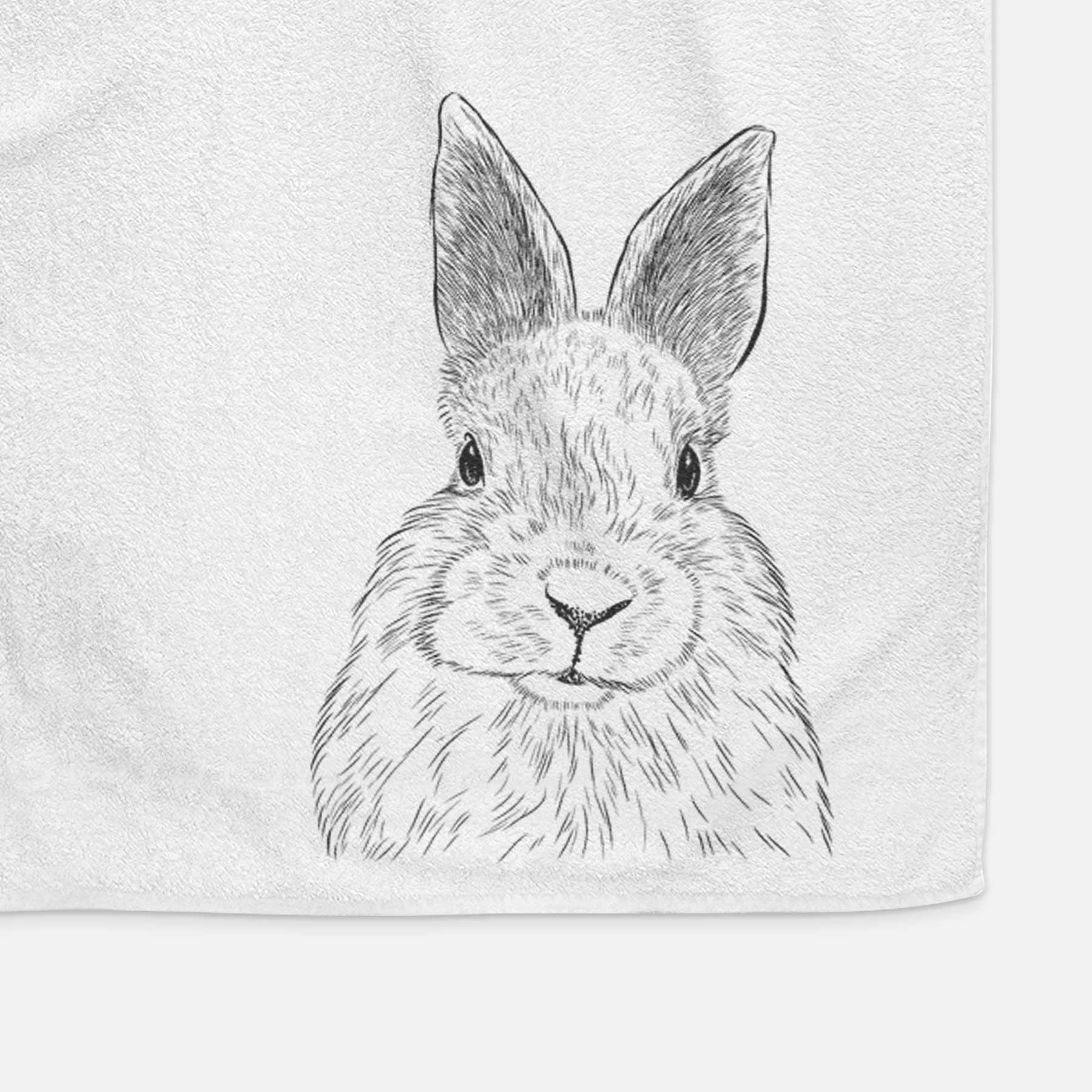 Flower the Rex Rabbit Decorative Hand Towel