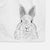 Flower the Rex Rabbit Decorative Hand Towel