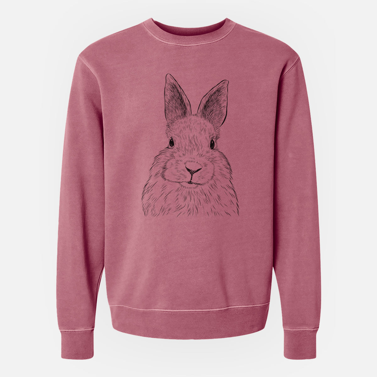 Bare Flower the Rex Rabbit - Unisex Pigment Dyed Crew Sweatshirt