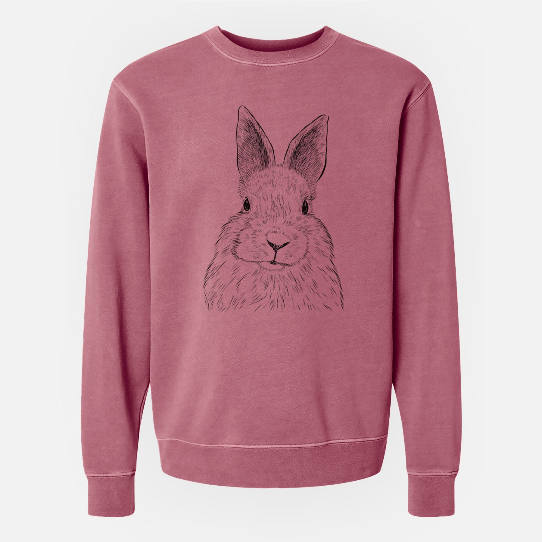 Bare Flower the Rex Rabbit - Unisex Pigment Dyed Crew Sweatshirt