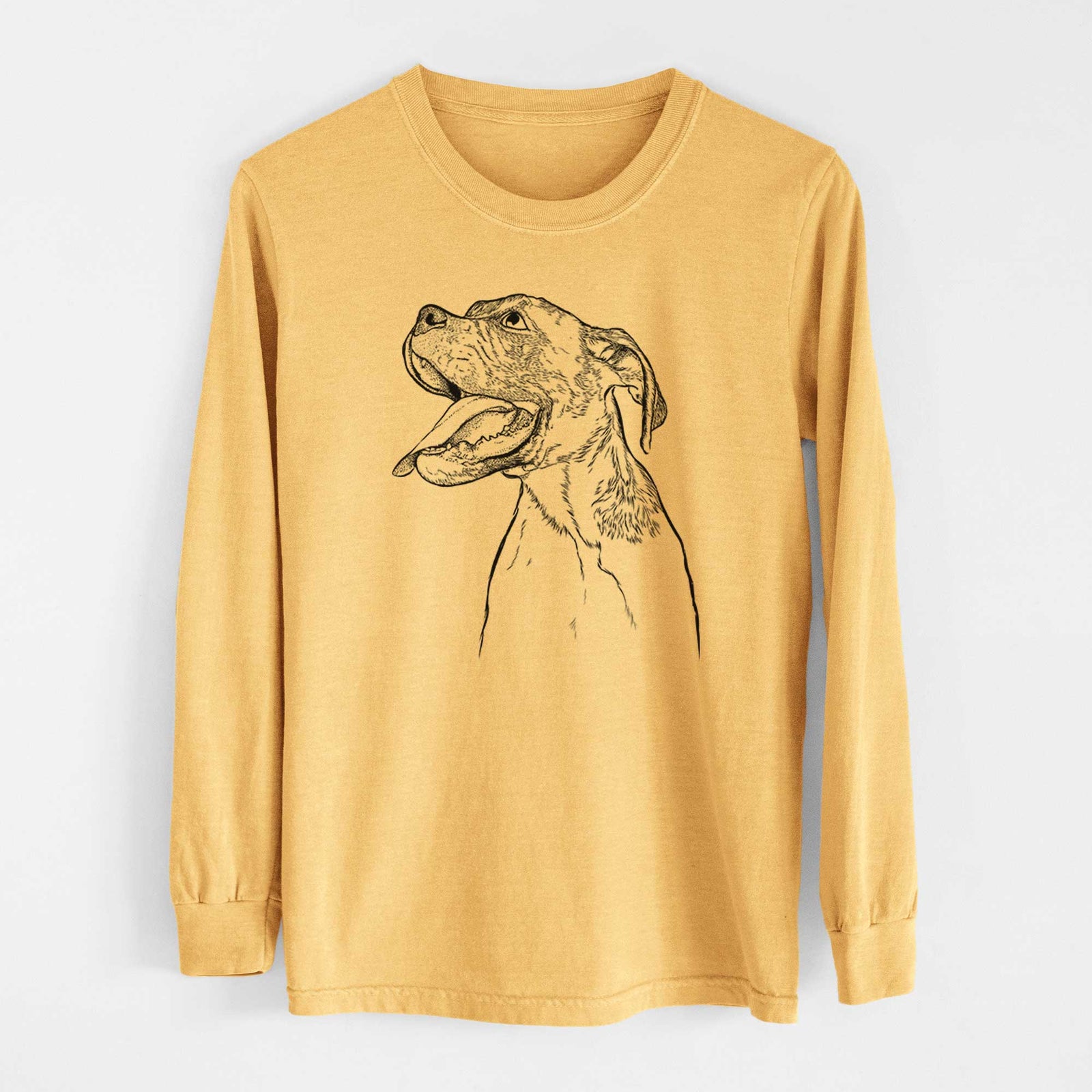 Bare Floyd the Boxer - Heavyweight 100% Cotton Long Sleeve