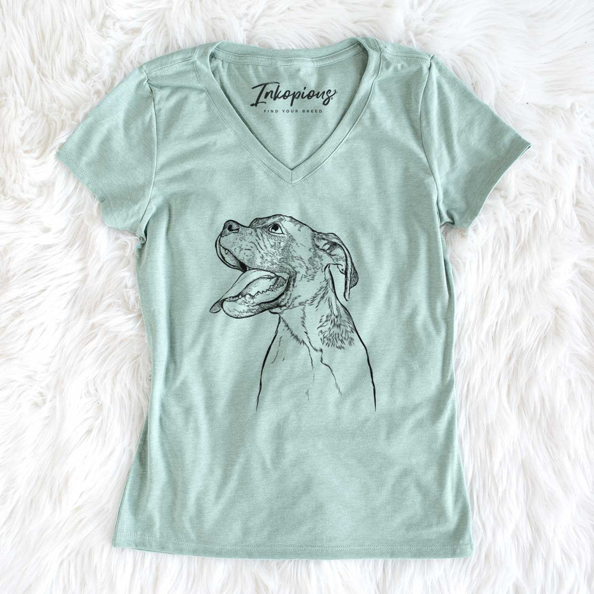 Bare Floyd the Boxer - Women's V-neck Shirt