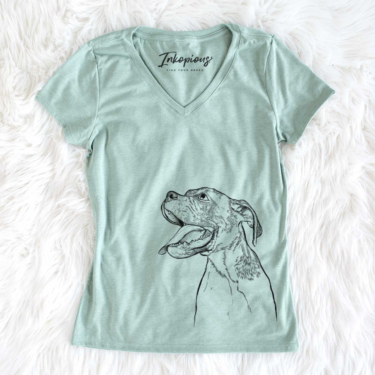 Bare Floyd the Boxer - Women's V-neck Shirt