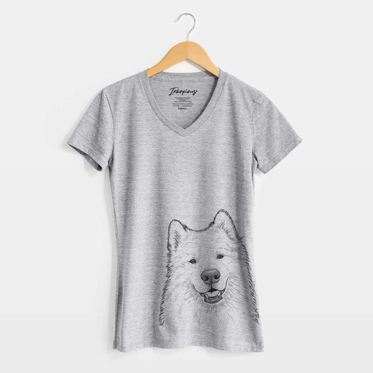 Bare Foster the Samoyed - Women's V-neck Shirt