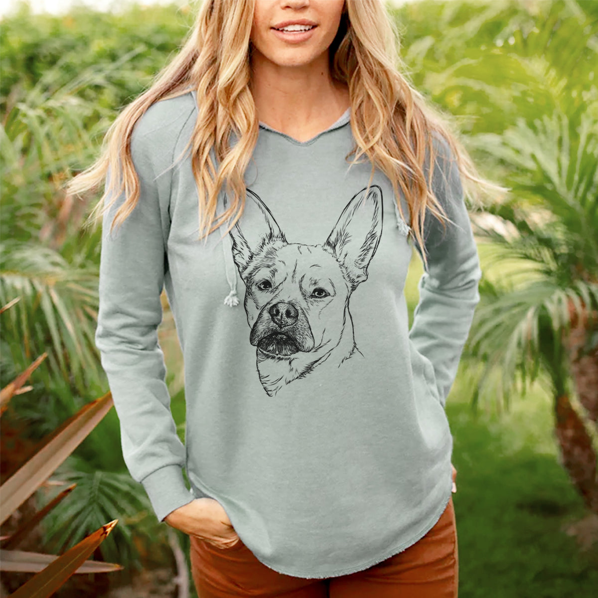 Bare Frankie the Mixed Breed - Cali Wave Hooded Sweatshirt