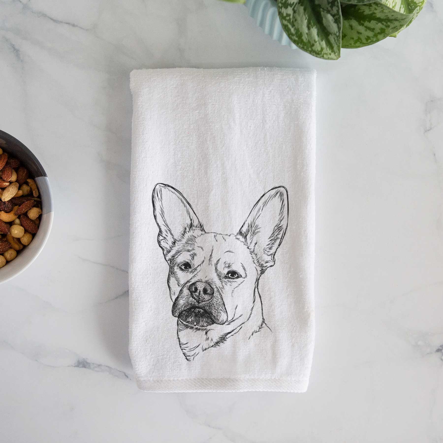 Frankie the Mixed Breed Decorative Hand Towel