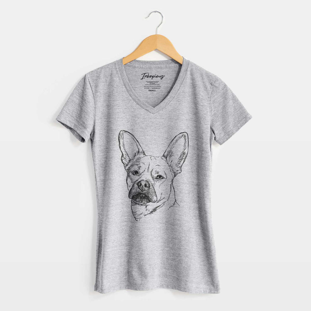 Bare Frankie the Mixed Breed - Women's V-neck Shirt