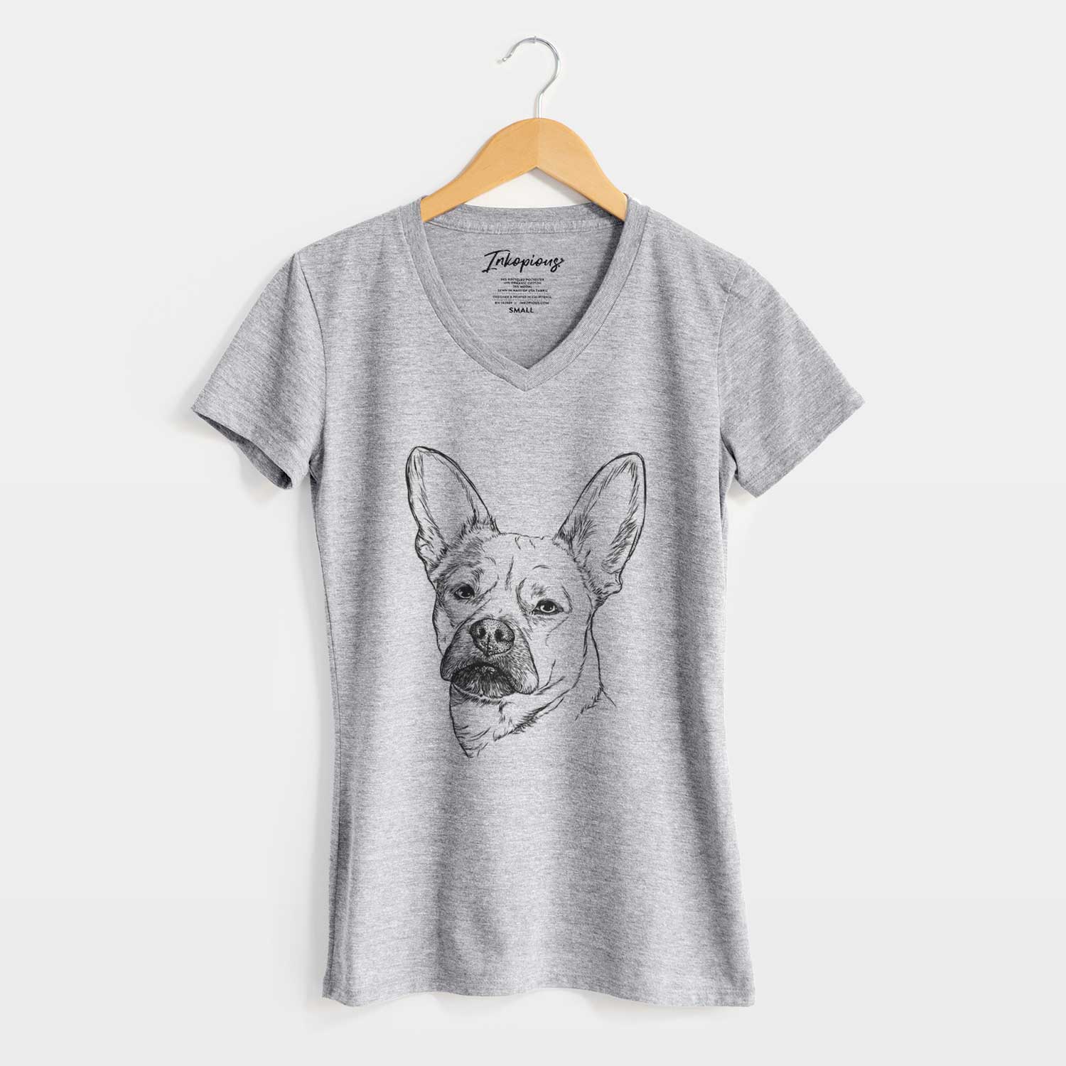 Bare Frankie the Mixed Breed - Women's V-neck Shirt