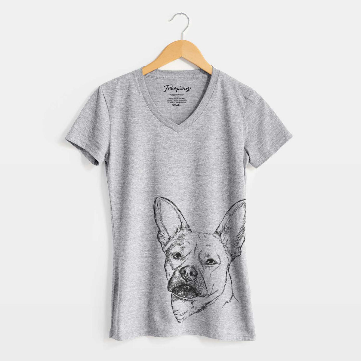 Bare Frankie the Mixed Breed - Women's V-neck Shirt