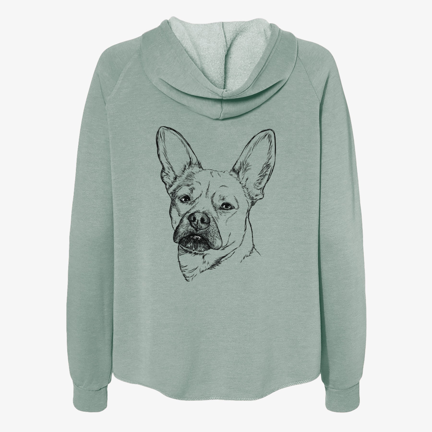 Frankie the Mixed Breed - Women's Cali Wave Zip-Up Sweatshirt