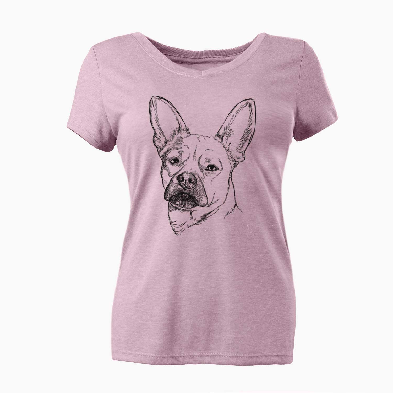 Bare Frankie the Mixed Breed - Women's V-neck Shirt