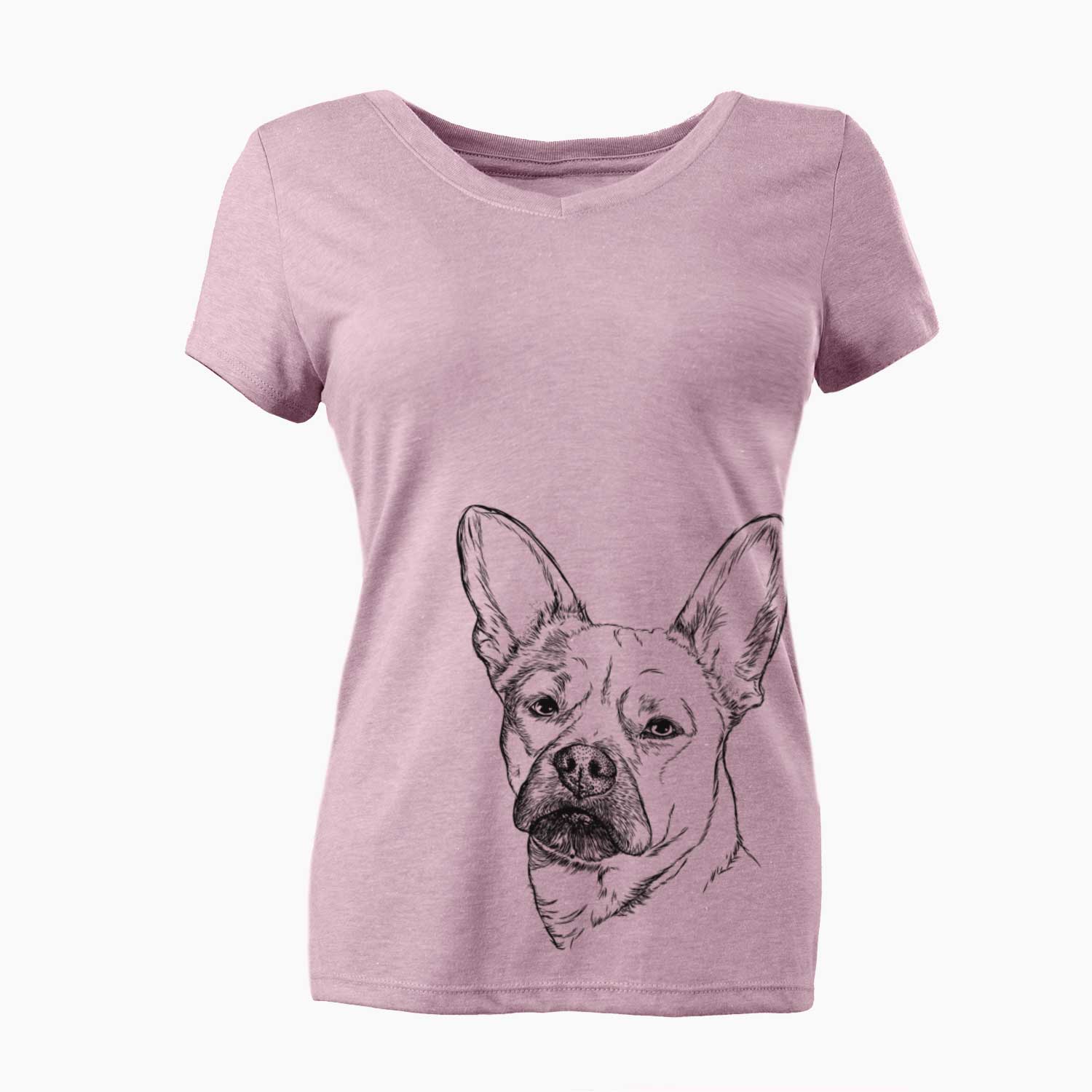 Bare Frankie the Mixed Breed - Women's V-neck Shirt