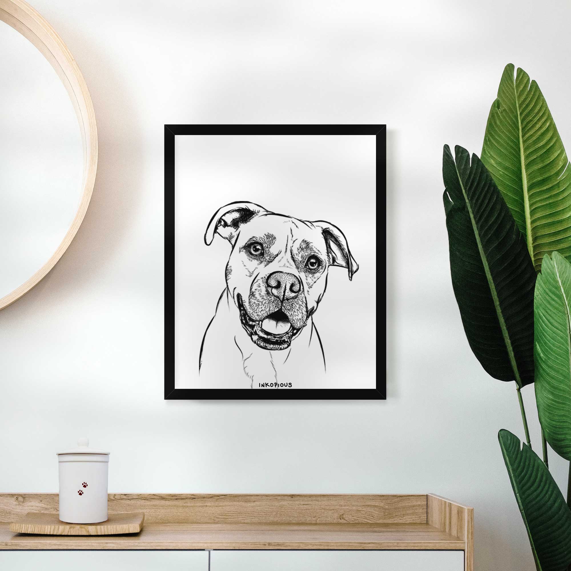 Frankie Tankie the Boxer Mix Art Print