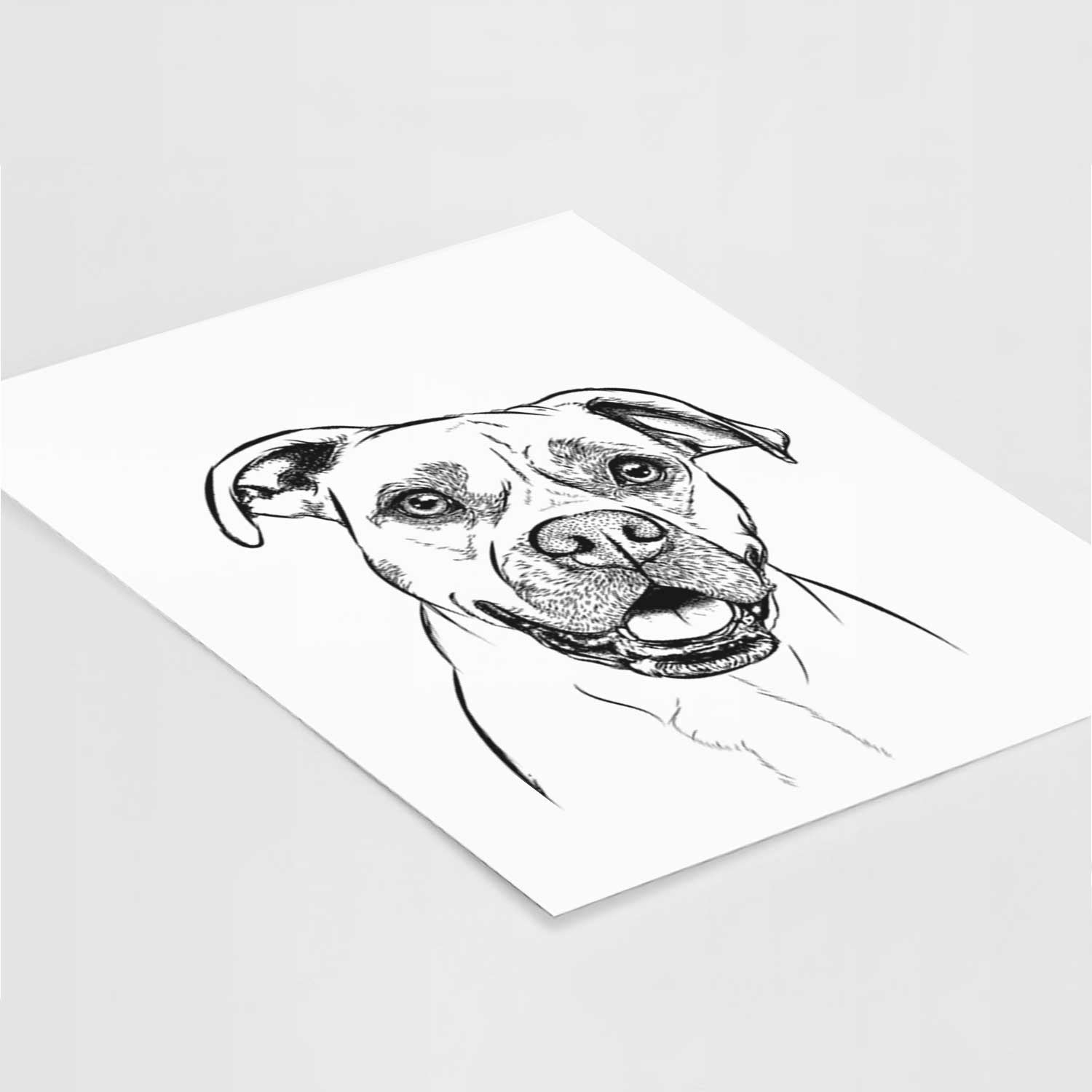 Frankie Tankie the Boxer Mix Art Print