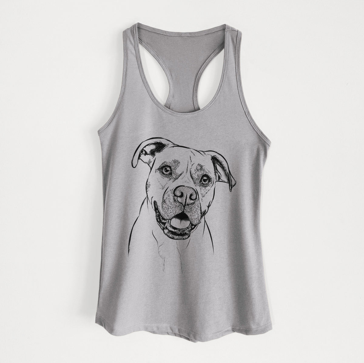 Frankie Tankie the Boxer Mix - Women&#39;s Racerback Tanktop