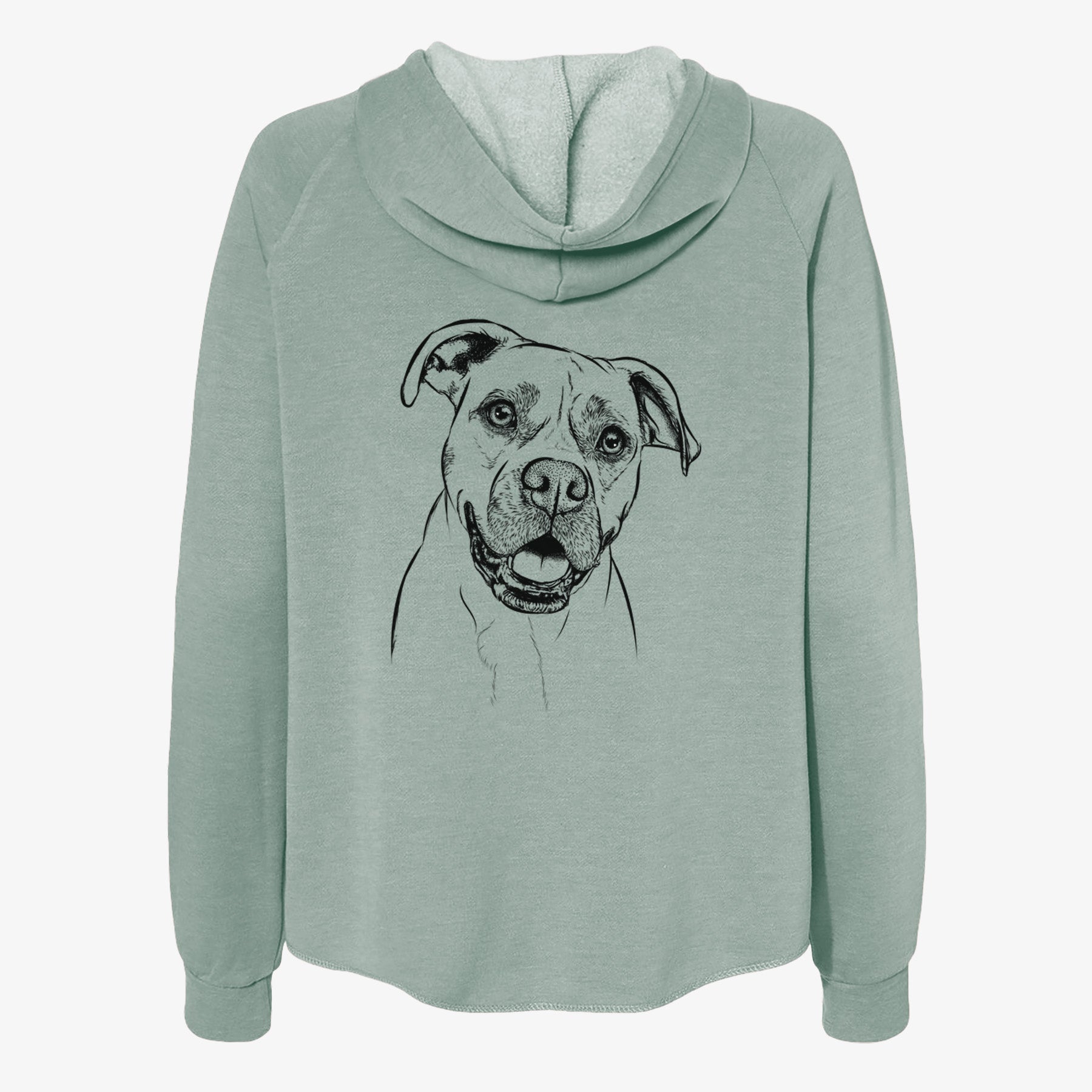 Frankie Tankie the Boxer Mix - Women's Cali Wave Zip-Up Sweatshirt