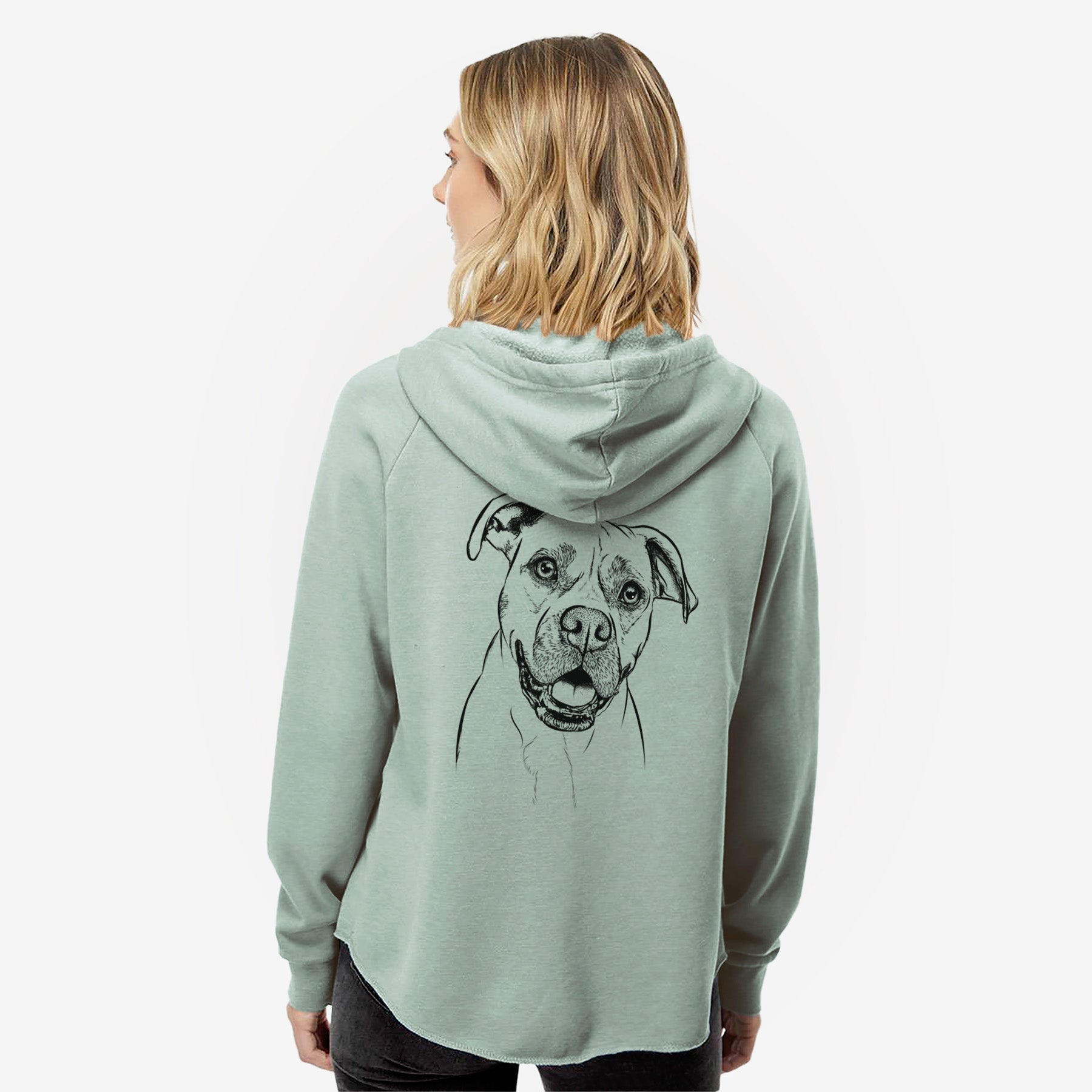 Frankie Tankie the Boxer Mix - Women's Cali Wave Zip-Up Sweatshirt