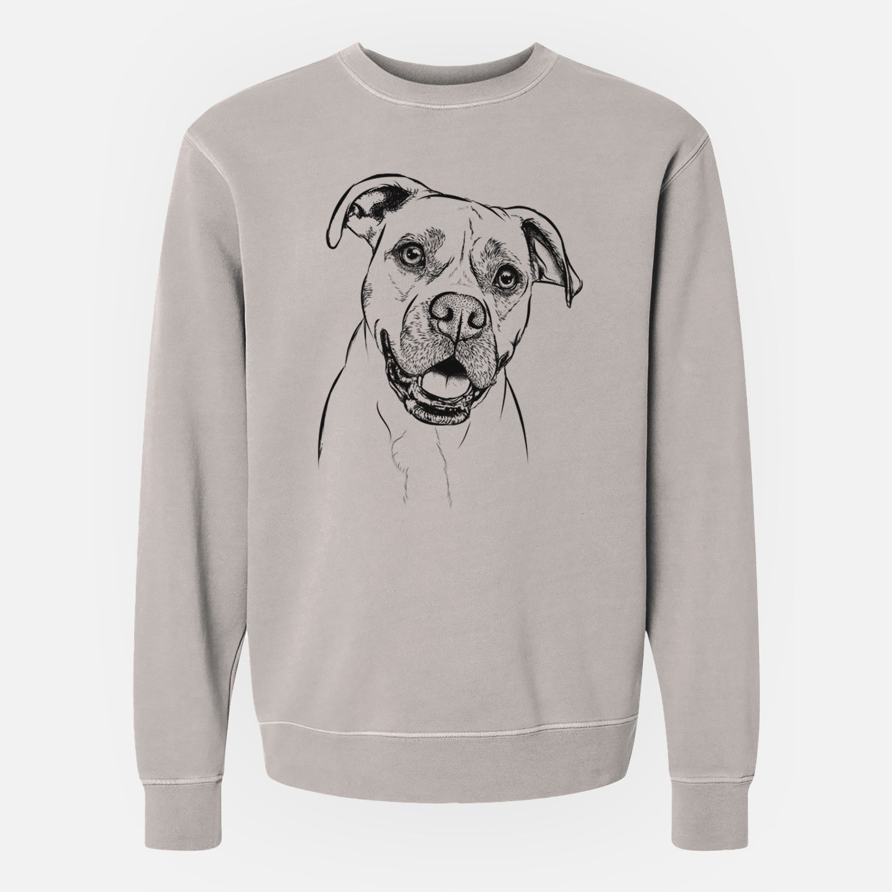 Bare Frankie Tankie the Boxer Mix - Unisex Pigment Dyed Crew Sweatshirt