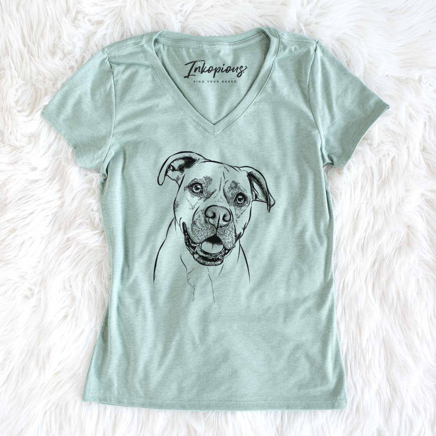 Bare Frankie Tankie the Boxer Mix - Women's V-neck Shirt