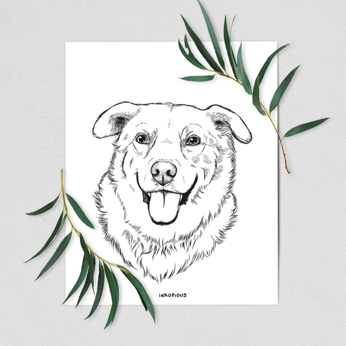 Freeley the Mixed Breed Art Print