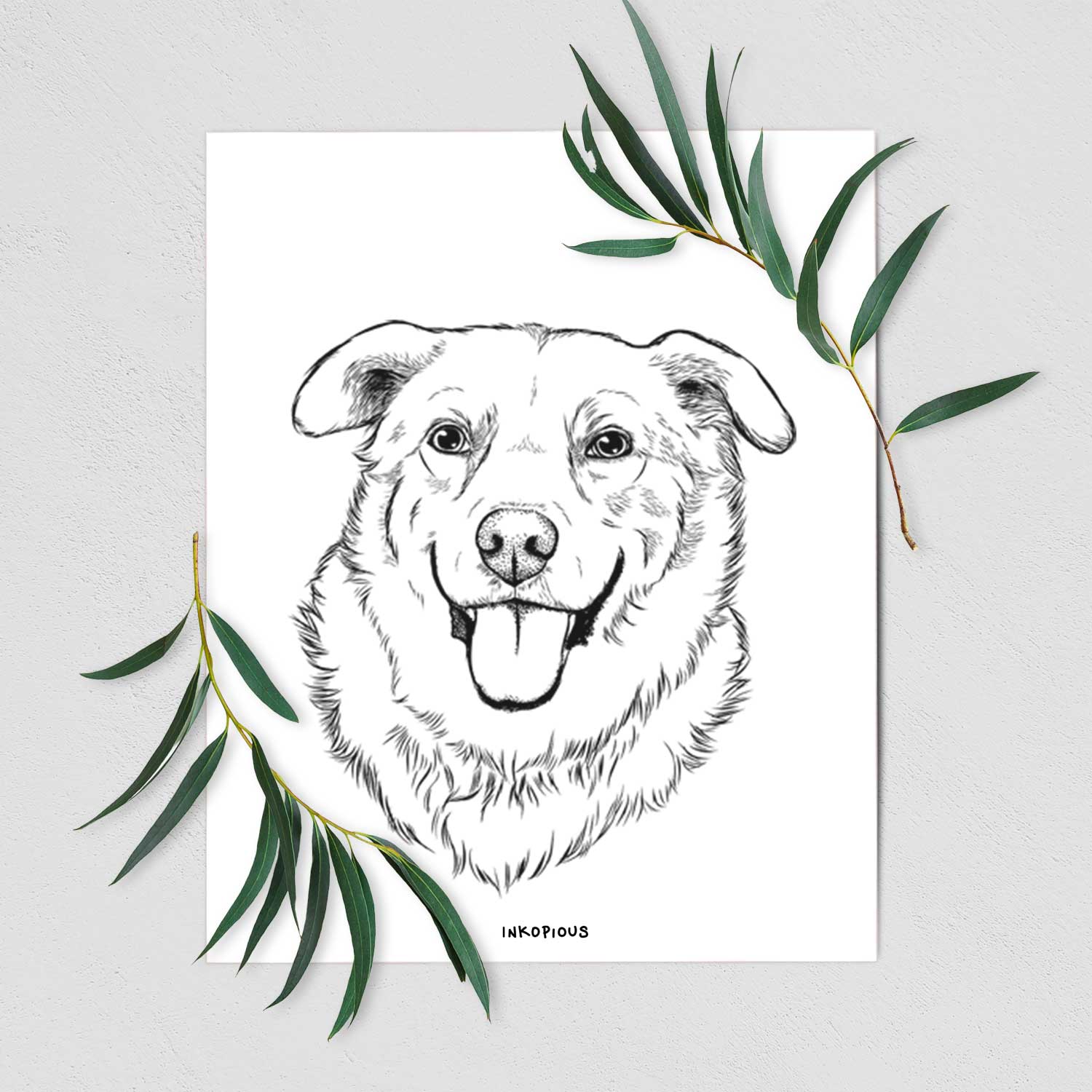 Freeley the Mixed Breed Art Print