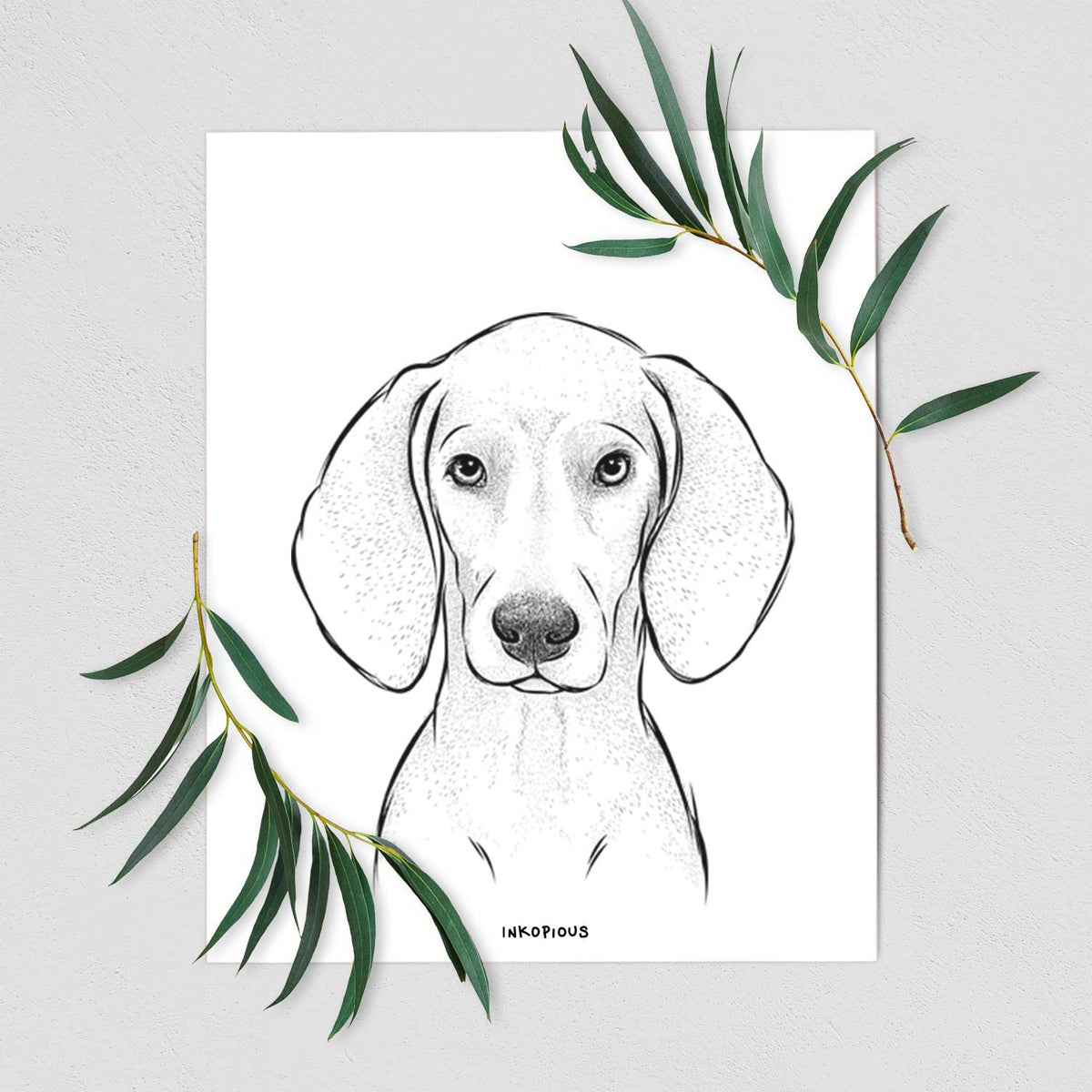 Frejya the Weimaraner Art Print