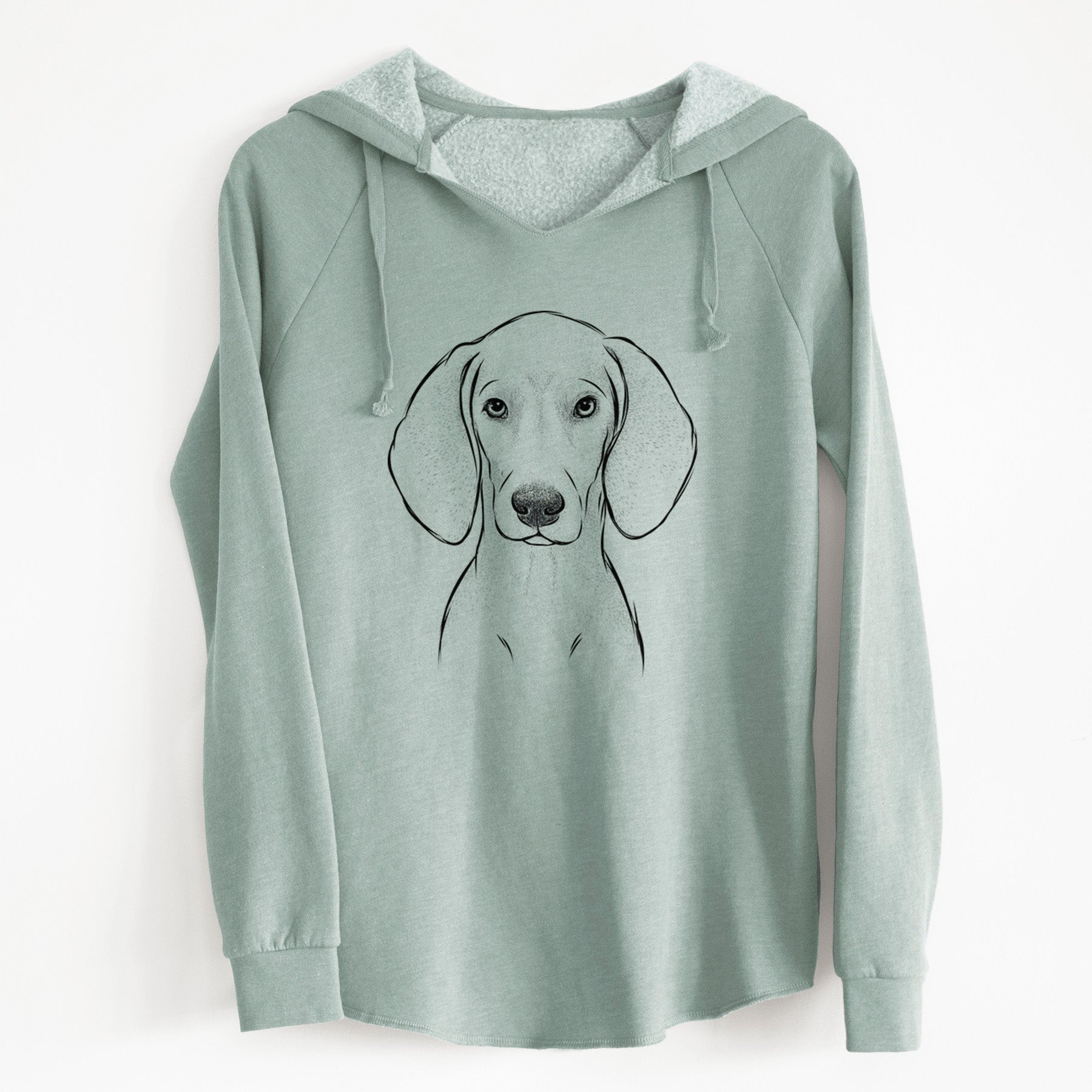 Bare Frejya the Weimaraner - Cali Wave Hooded Sweatshirt