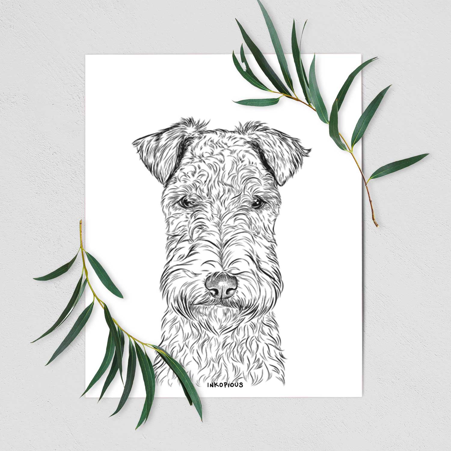 Frida the Lakeland Terrier Art Print