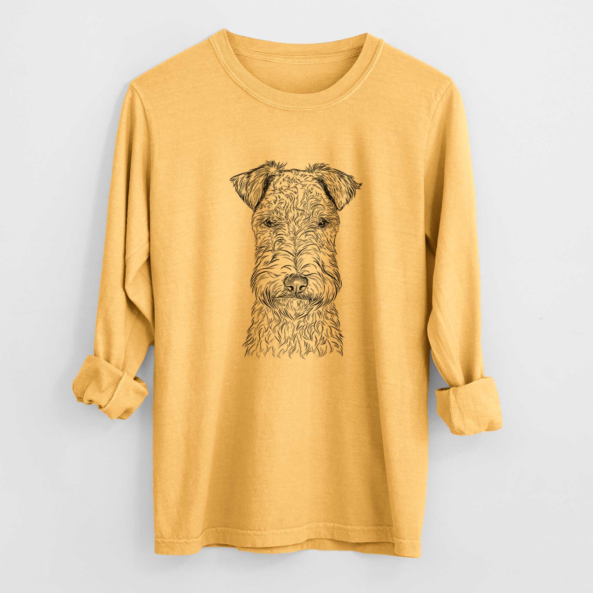 Bare Frida the Lakeland Terrier - Heavyweight 100% Cotton Long Sleeve