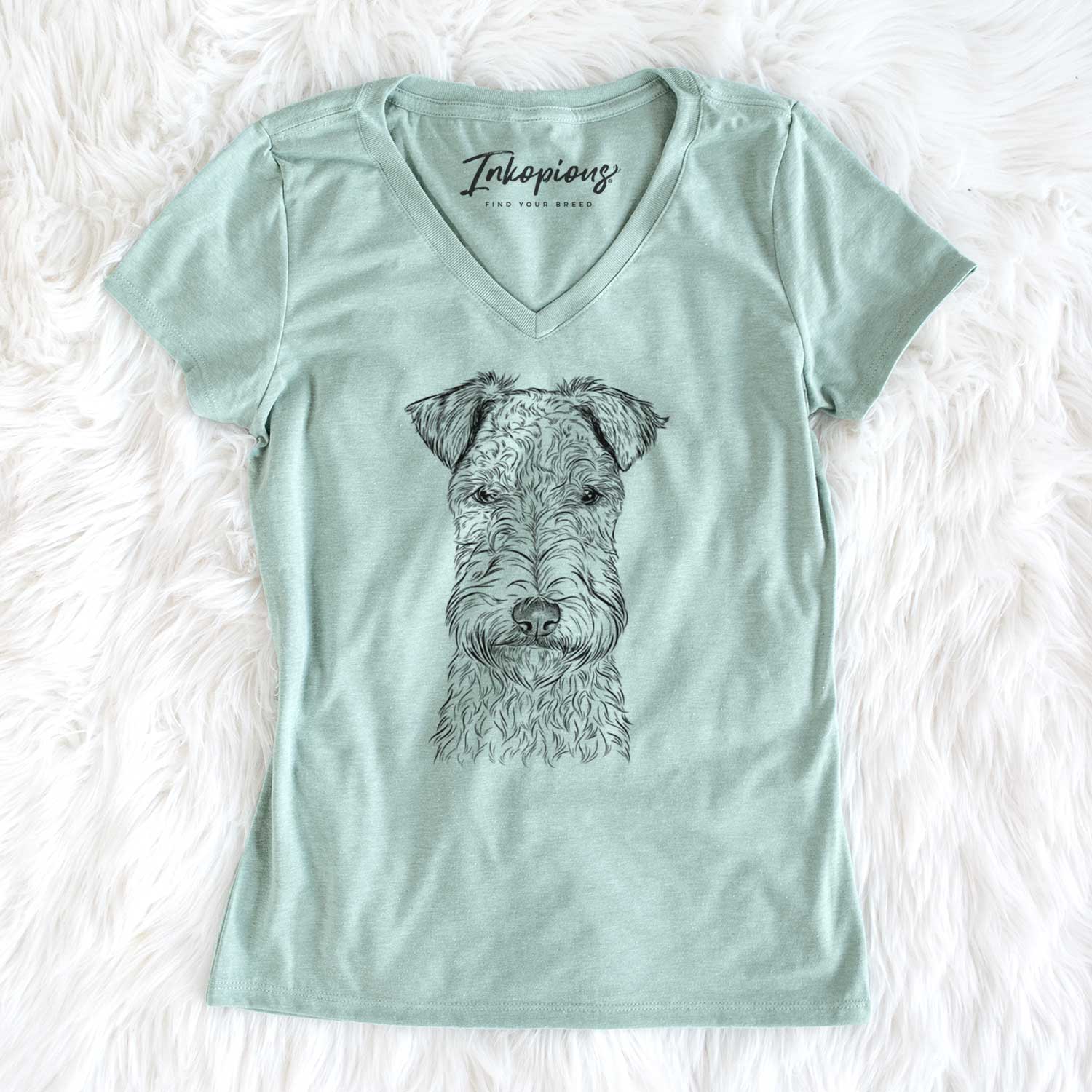 Bare Frida the Lakeland Terrier - Women's V-neck Shirt