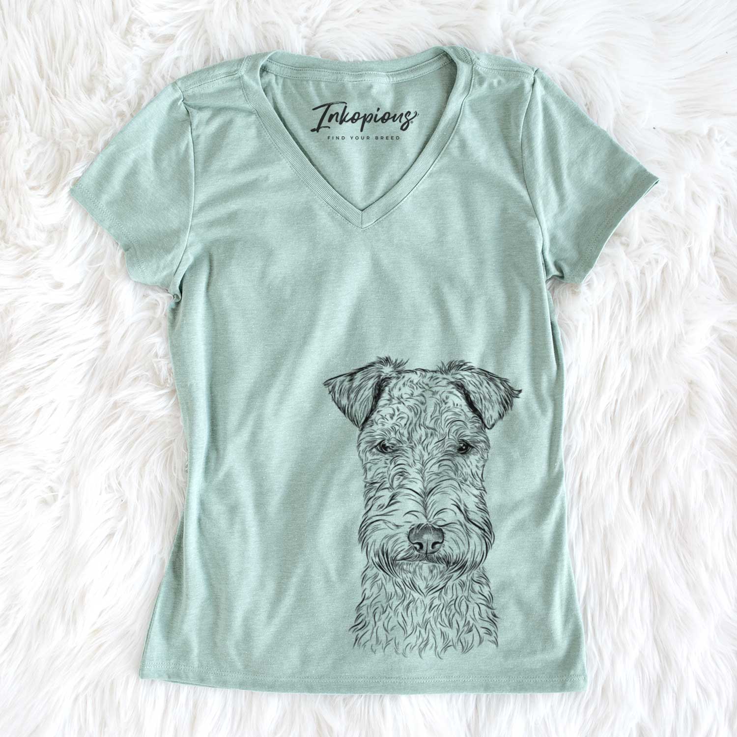 Bare Frida the Lakeland Terrier - Women's V-neck Shirt