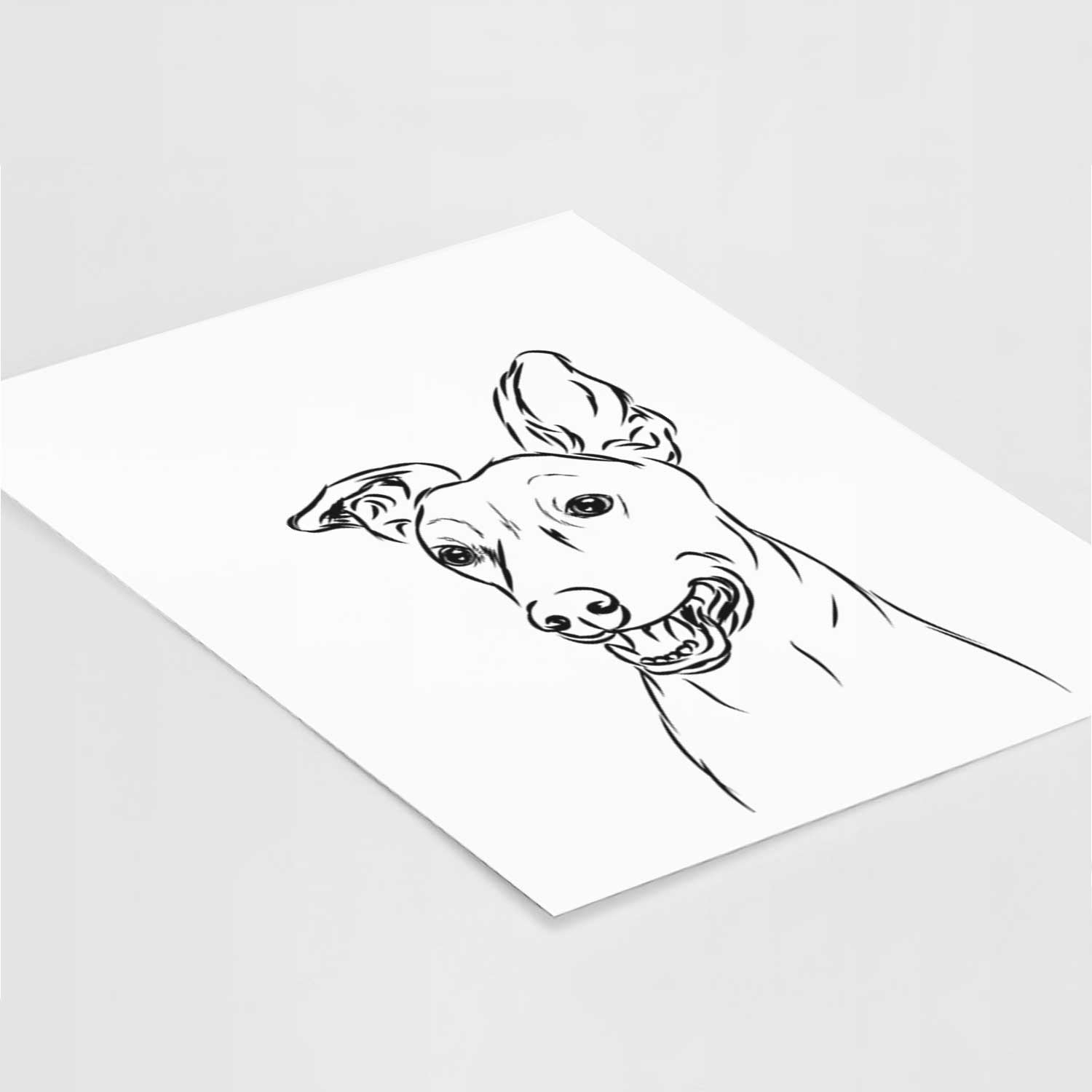 Frosty the Greyhound Art Print
