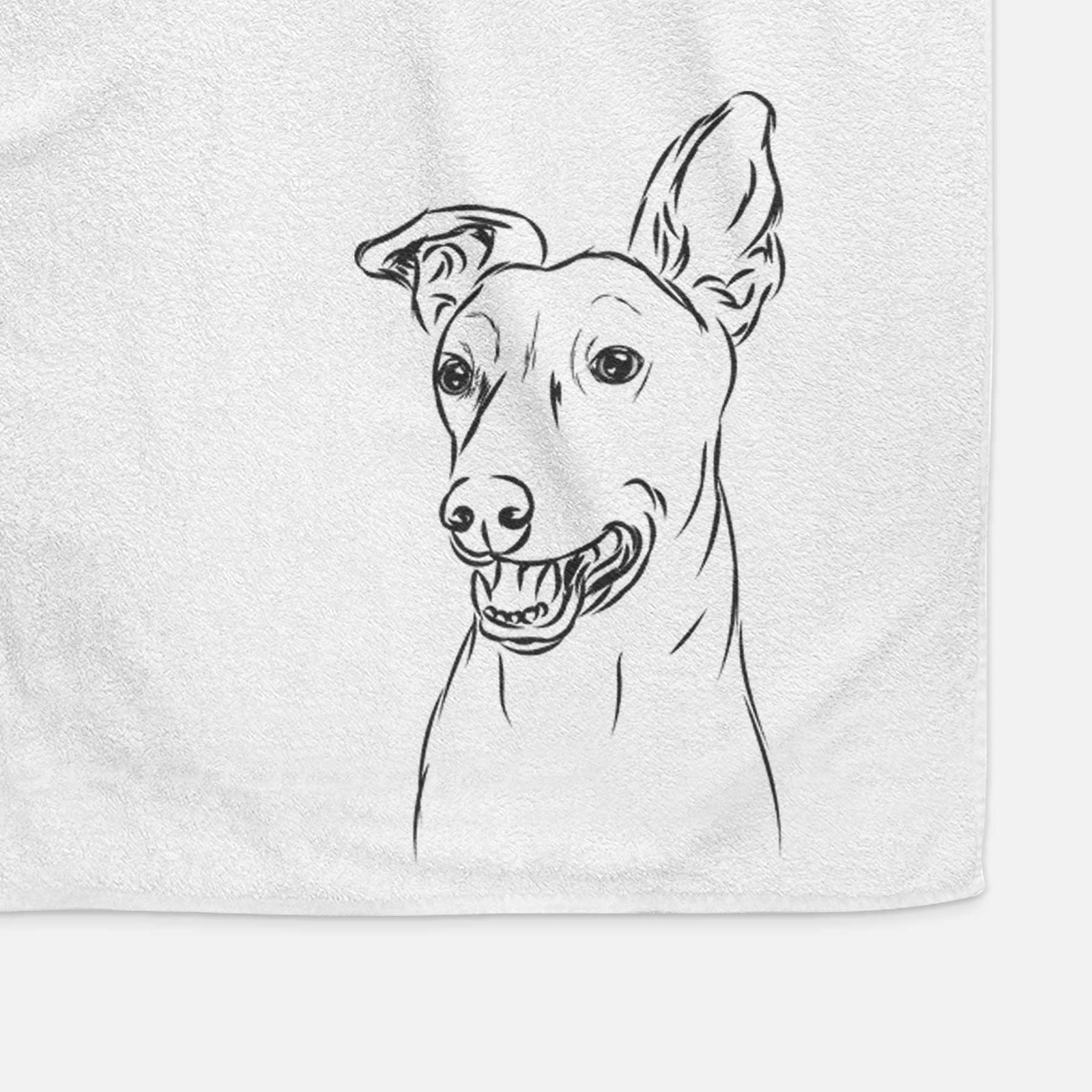 Frosty the Greyhound Decorative Hand Towel