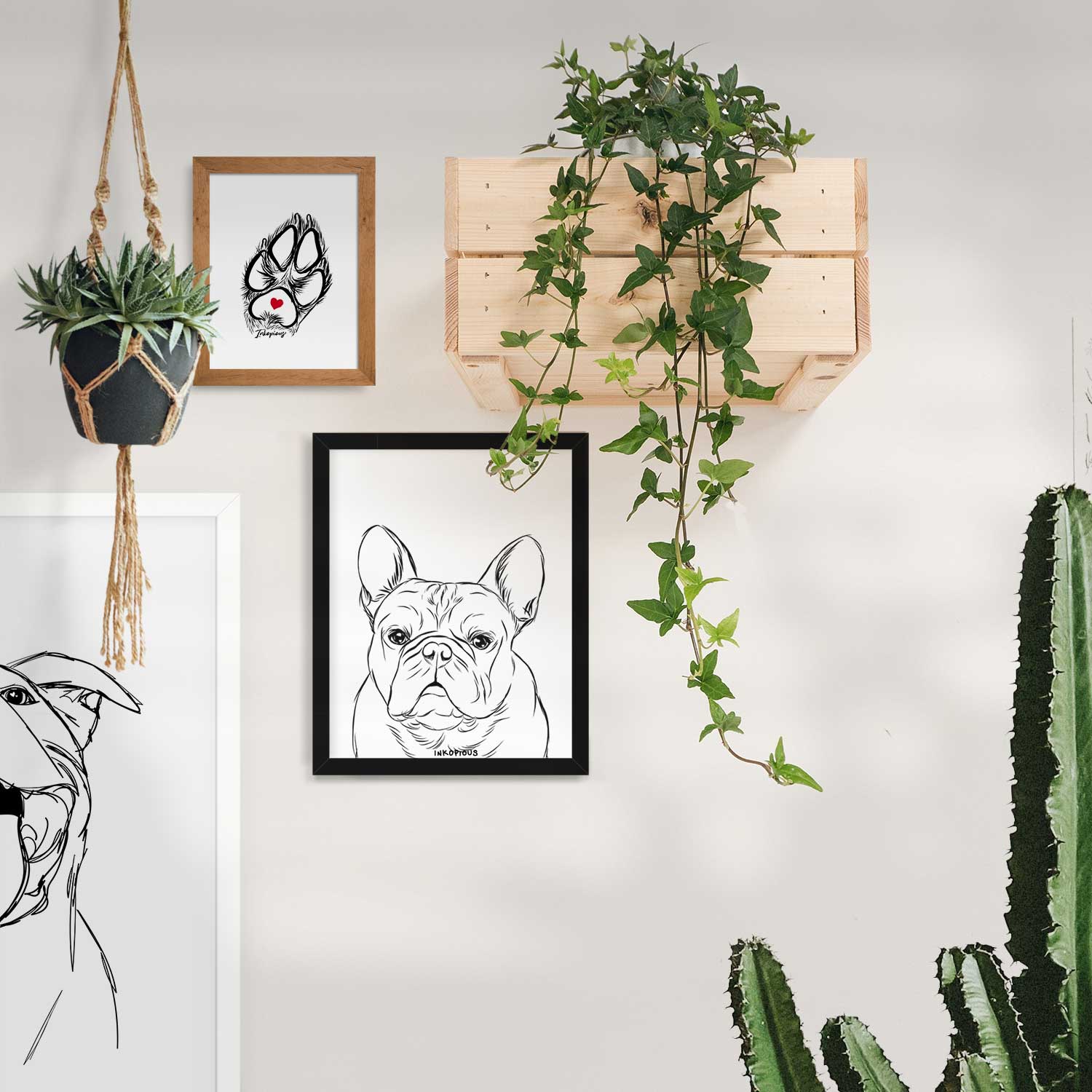 Fudge the French Bulldog Art Print