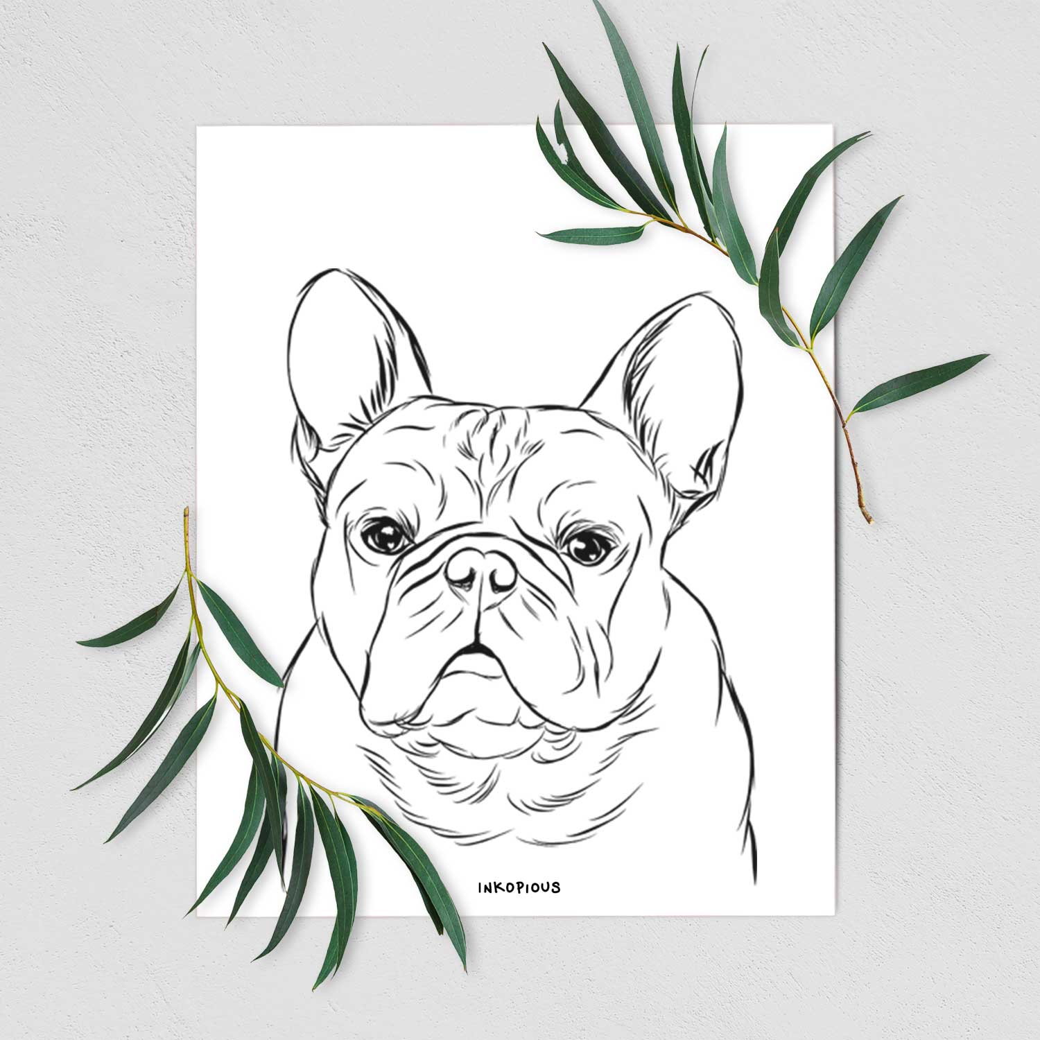 Fudge the French Bulldog Art Print