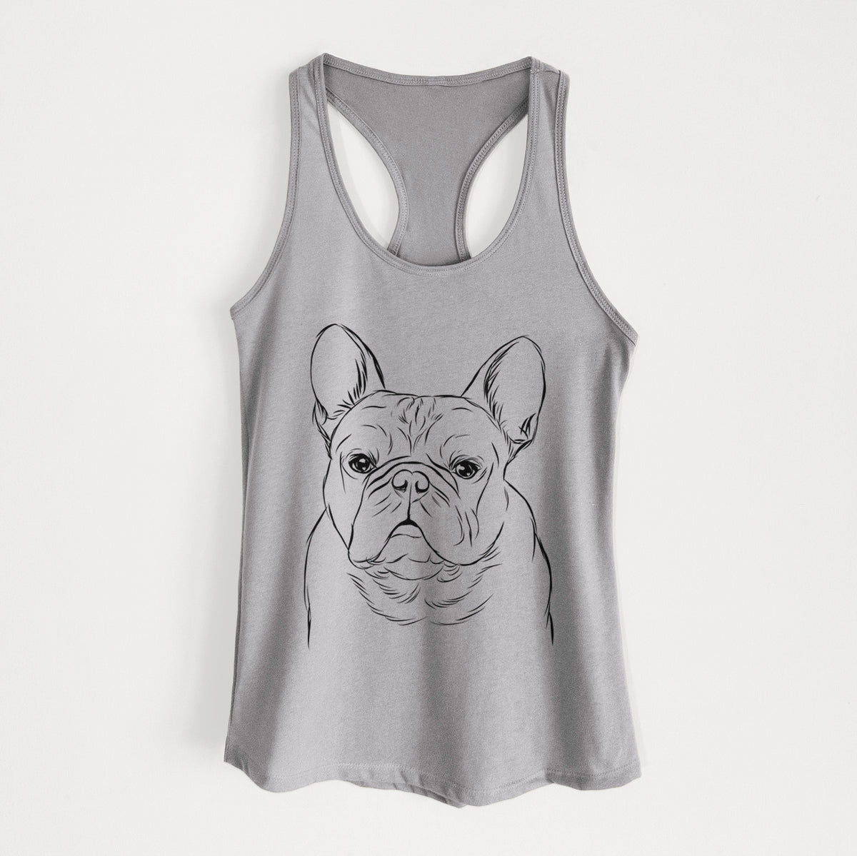 Fudge the French Bulldog - Women&#39;s Racerback Tanktop