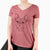 Bare Fudge the French Bulldog - Women's V-neck Shirt