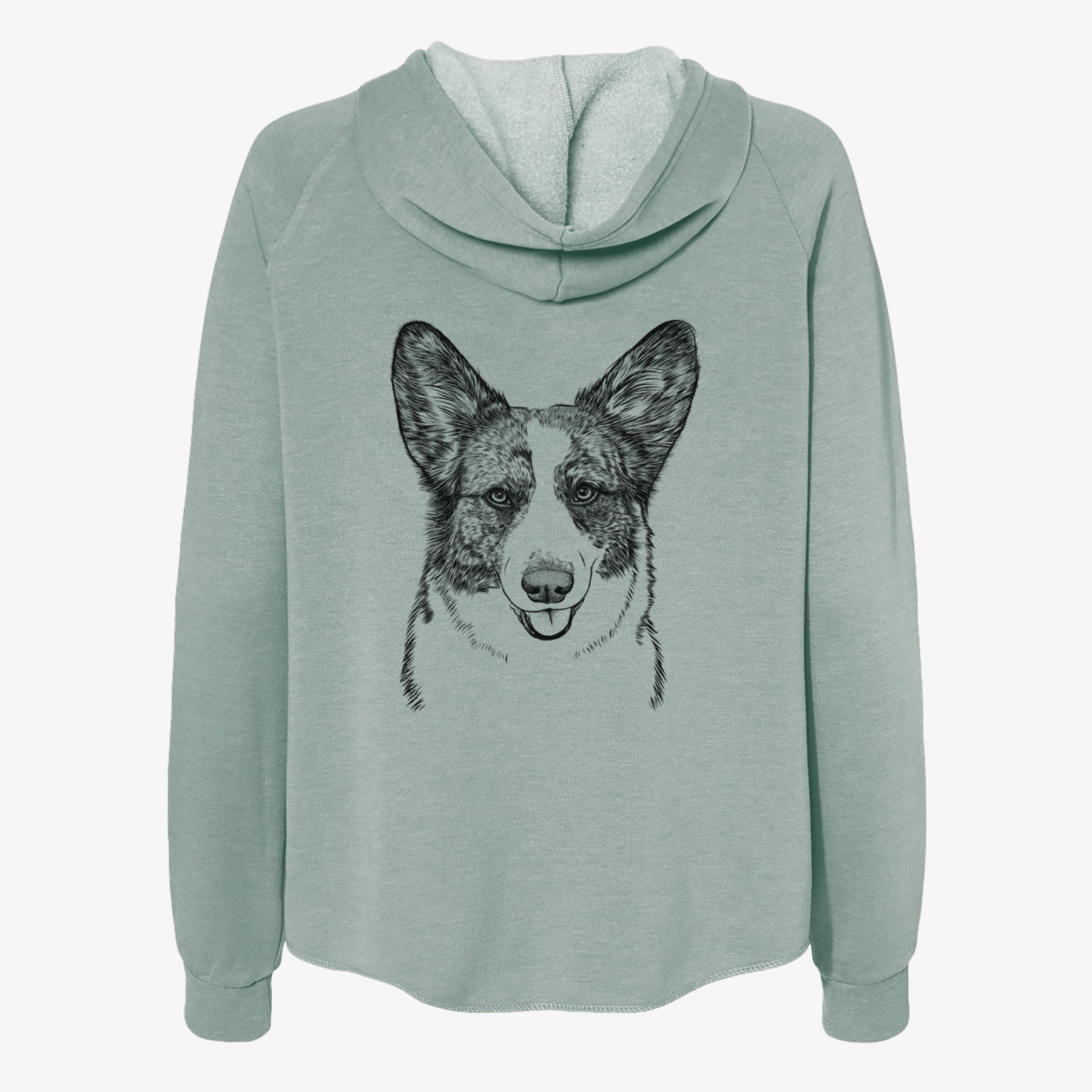 Gabby the Cardigan Welsh Corgi - Women's Cali Wave Zip-Up Sweatshirt