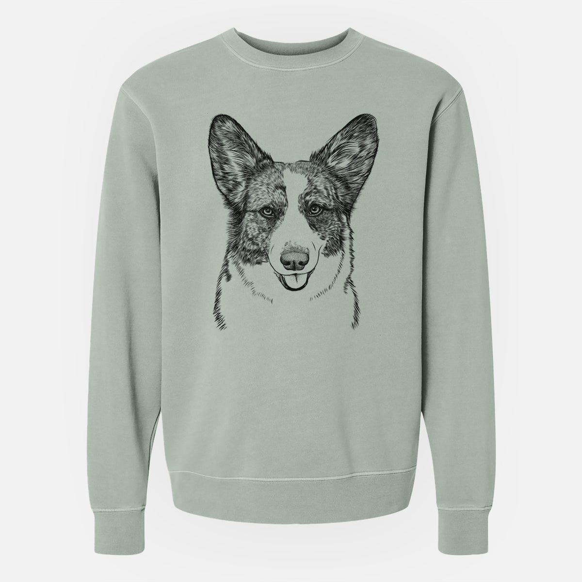 Bare Gabby the Cardigan Welsh Corgi - Unisex Pigment Dyed Crew Sweatshirt