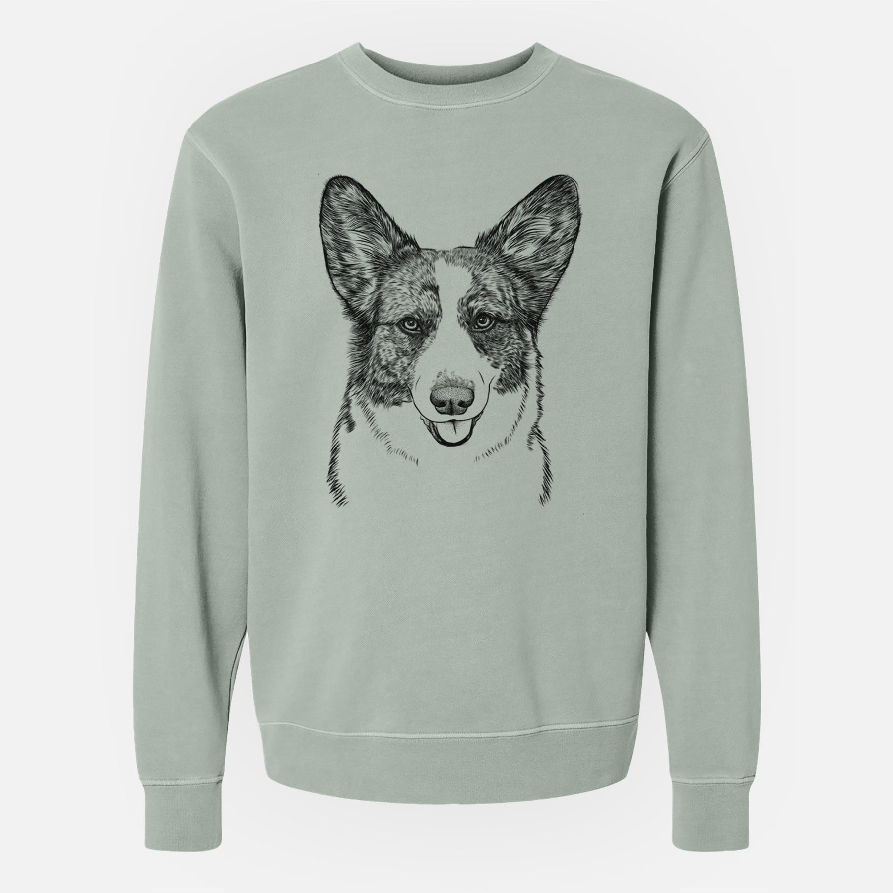 Bare Gabby the Cardigan Welsh Corgi - Unisex Pigment Dyed Crew Sweatshirt