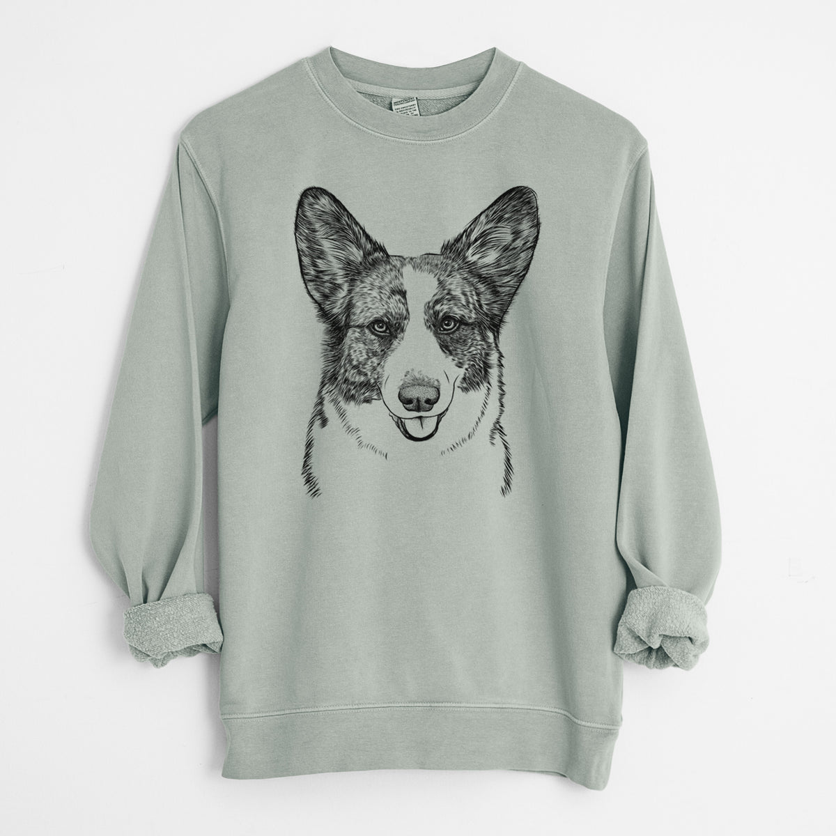 Bare Gabby the Cardigan Welsh Corgi - Unisex Pigment Dyed Crew Sweatshirt